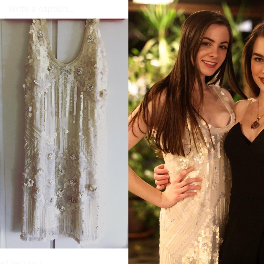 White Sequin Asos Dress